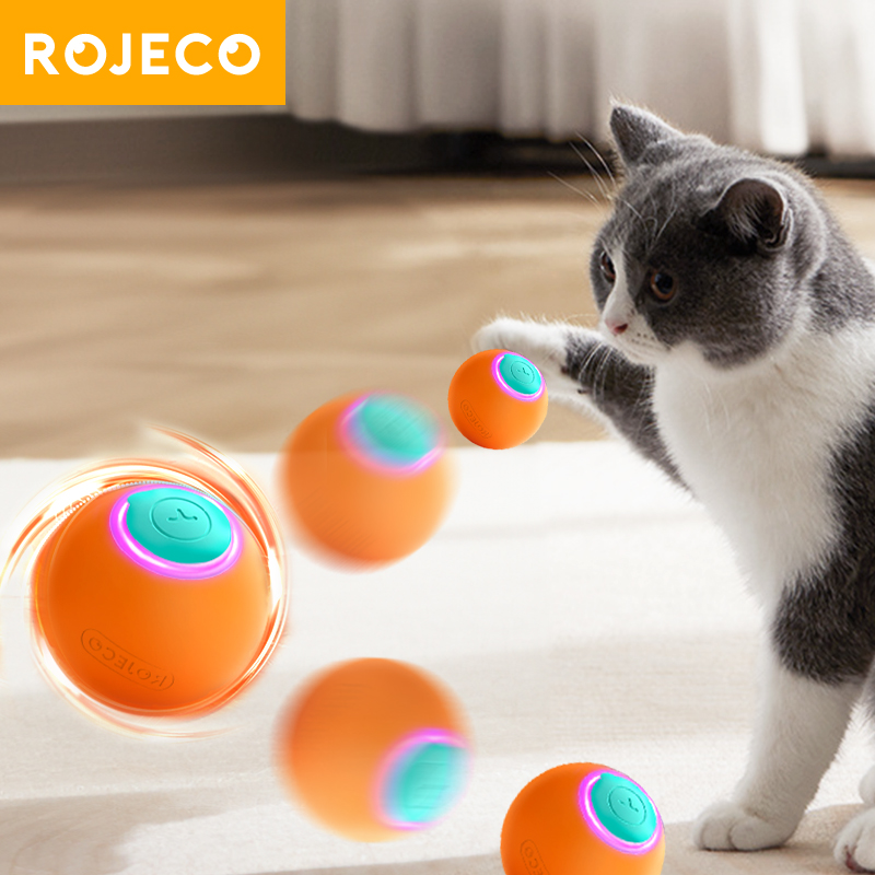 Automatic Moving Dog Ball - ROJECO Cat Toys Smart Interactive Cat