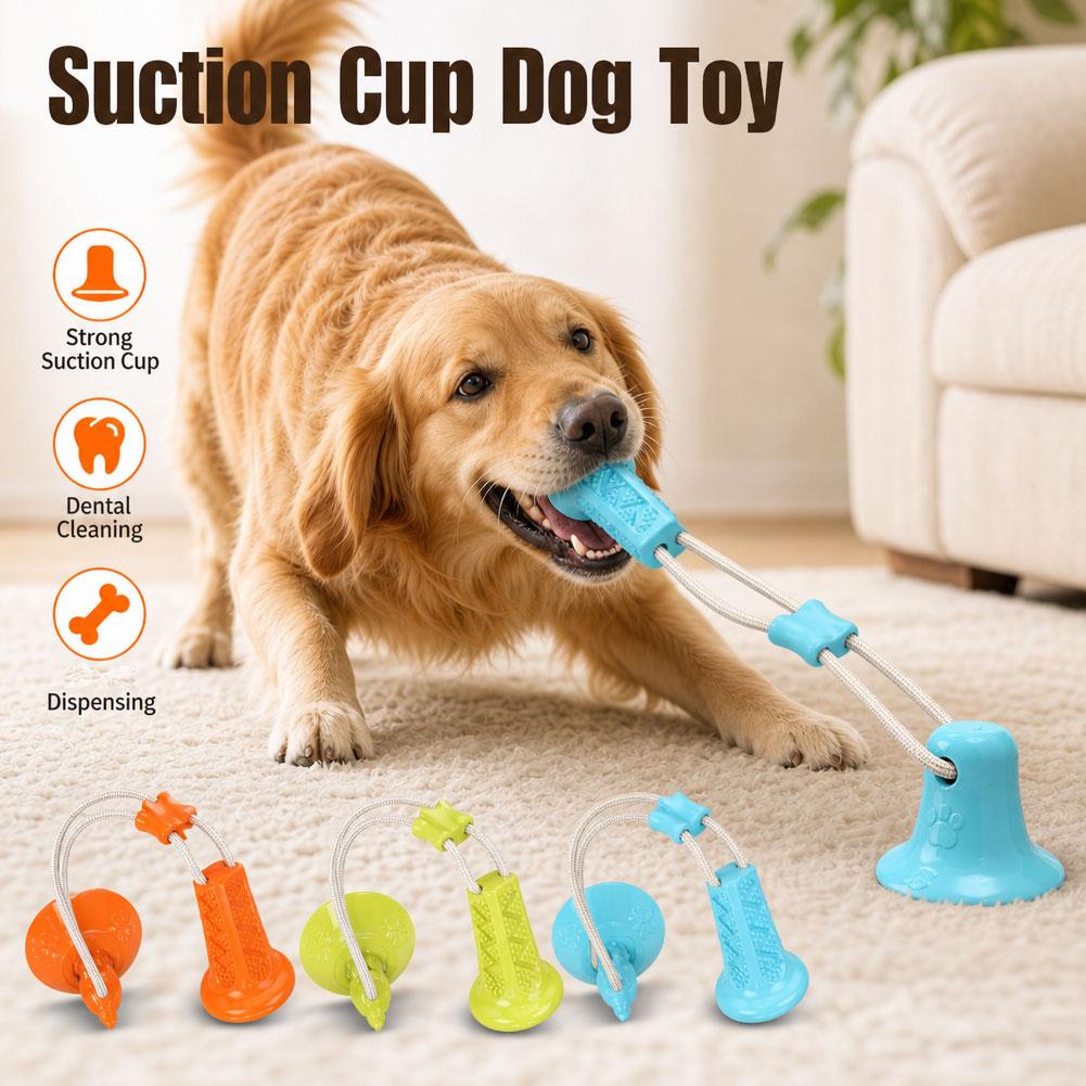 Suction Cup Dog Tug Toy - Suction Cup Dog Chew Toy Interactive