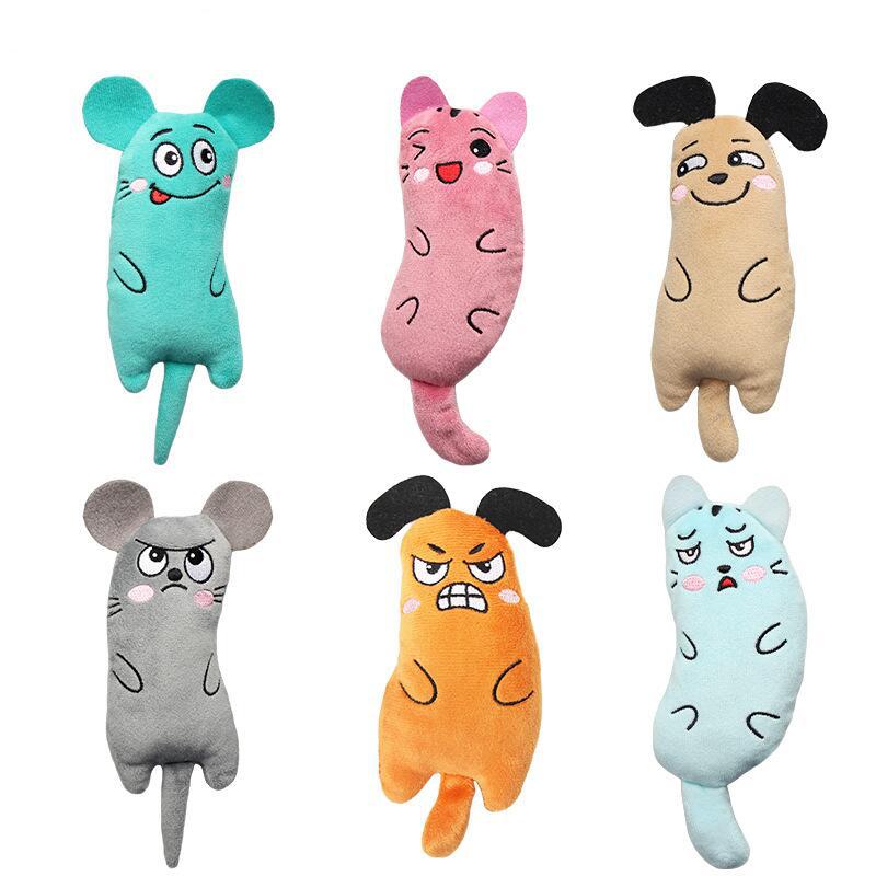 Catnip Interactive Plush Mouse - Funny Pet Plush Embroidery Catnip Toy