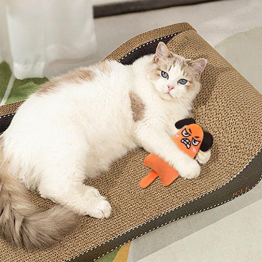 Catnip Interactive Plush Mouse - Cartoon Expression Cat Toys Plush Pet