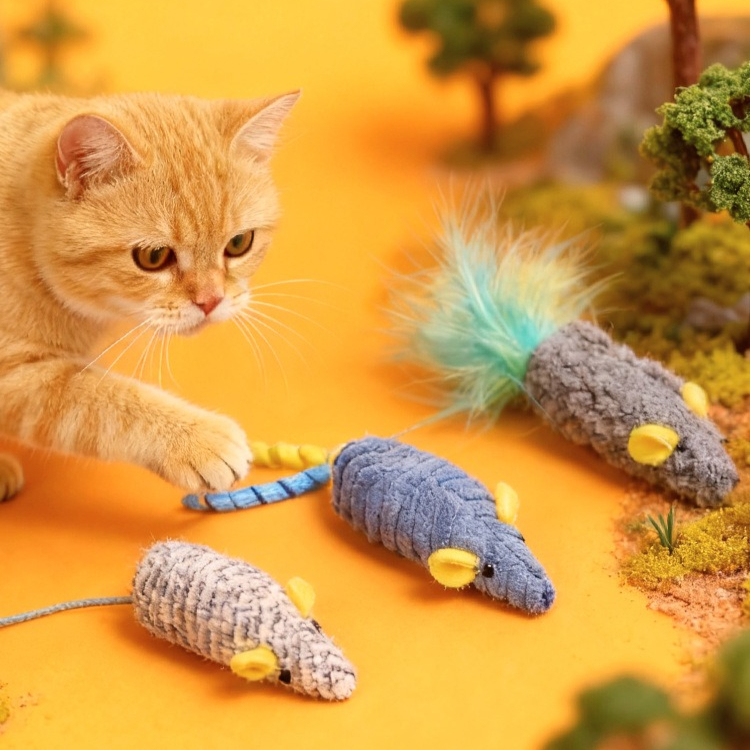 Cat Toys 3pcs Plush Simulated  - огляд і ціна Catnip Interactive Plush Mouse