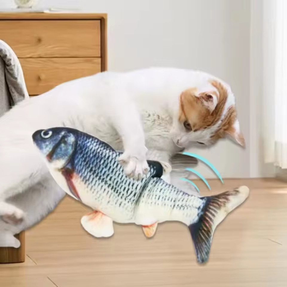 Cat Dog Toy Fish USB Charging  - огляд і ціна Electric Floppy Fish Dog Toy