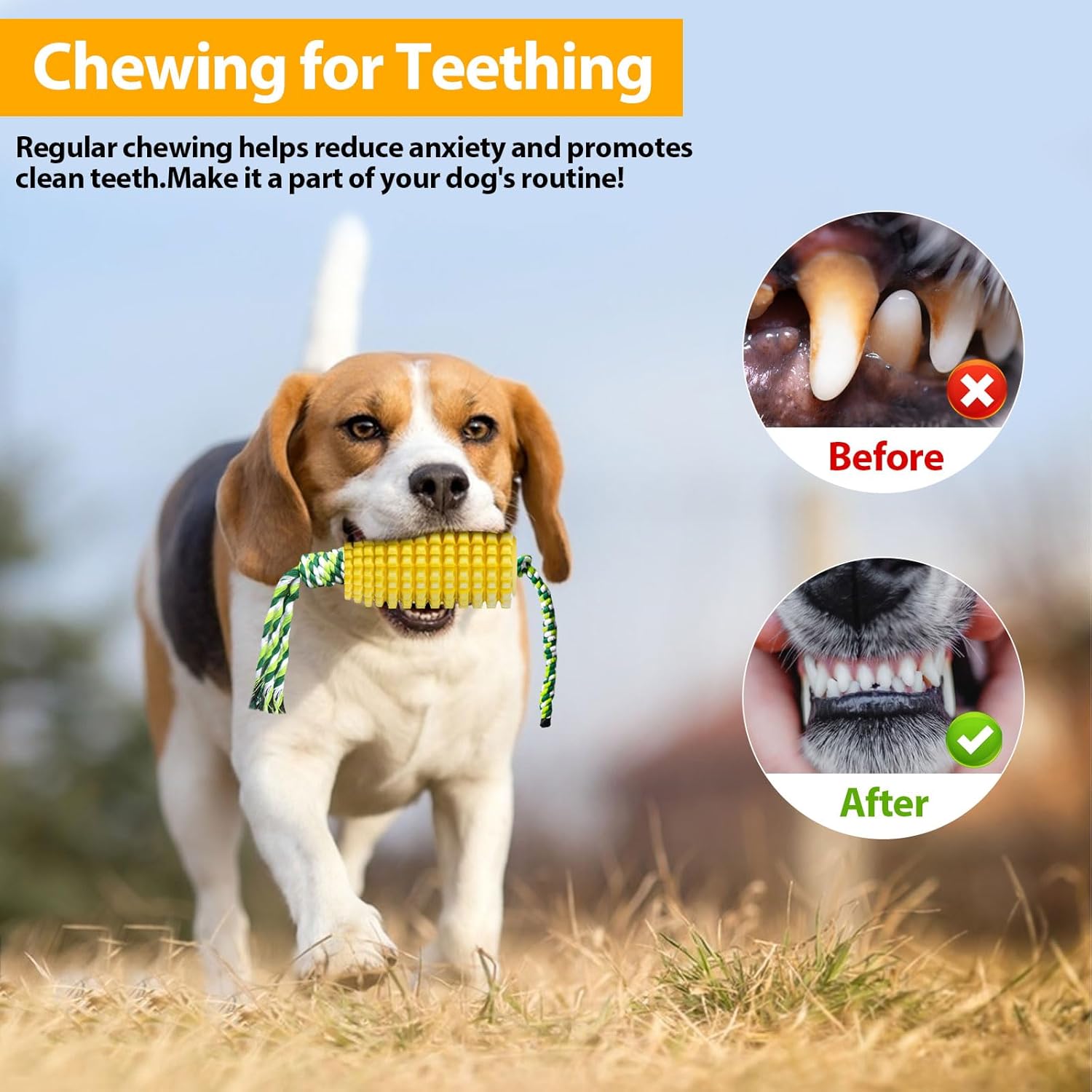 Corn-Shaped Dog Chew Toy for A - огляд і ціна Dog Rope Toy Aggressive Chewers