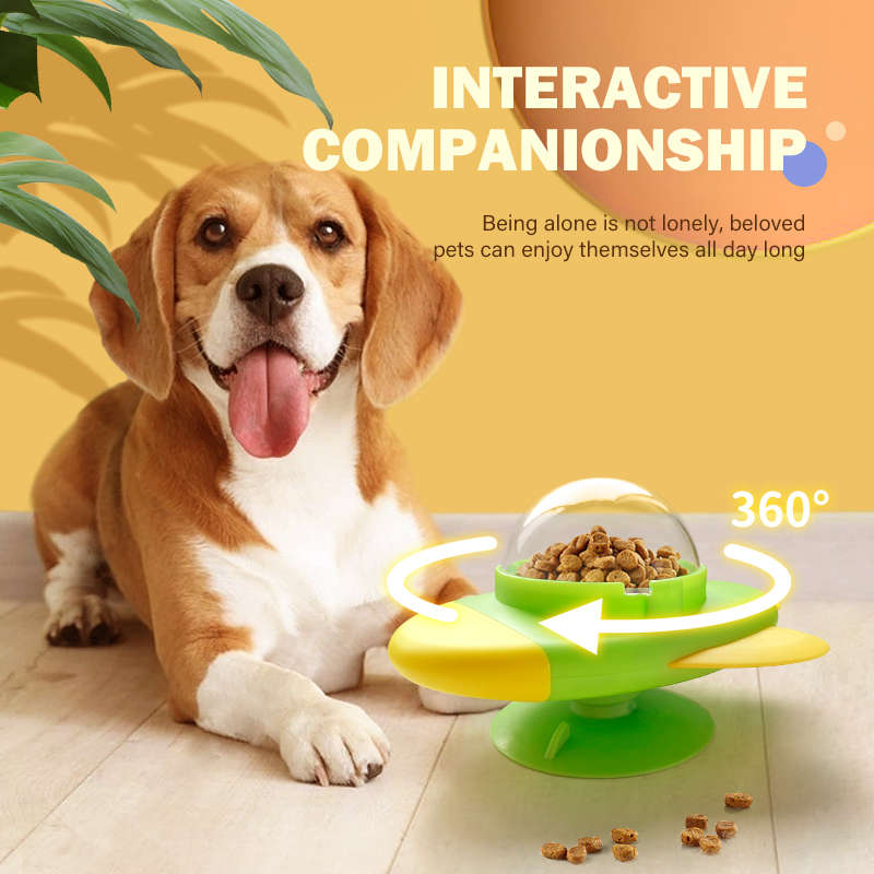 Rocket Shape Rotating Cat Dog  - огляд і ціна Dog Puzzle Feeder Toy