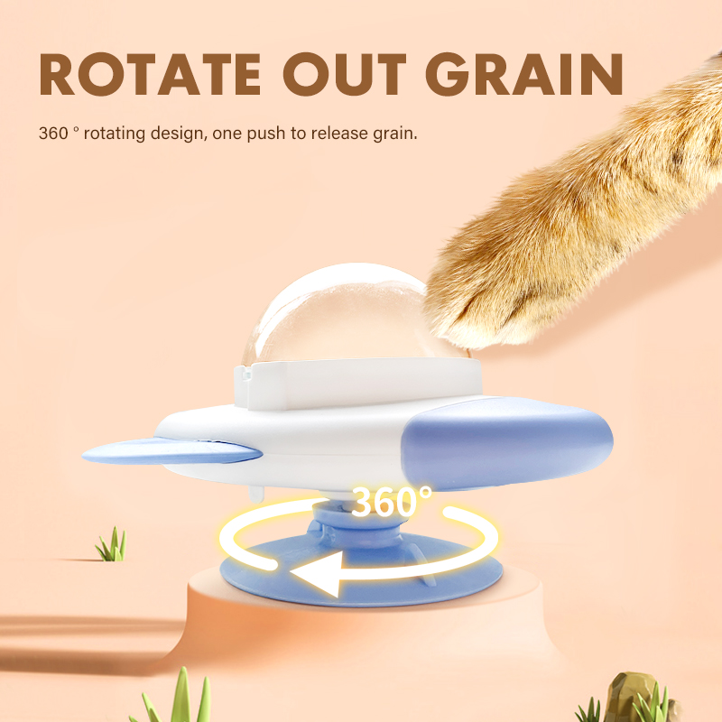Rocket Shape Rotating Cat Dog  - огляд і ціна Dog Puzzle Feeder Toy