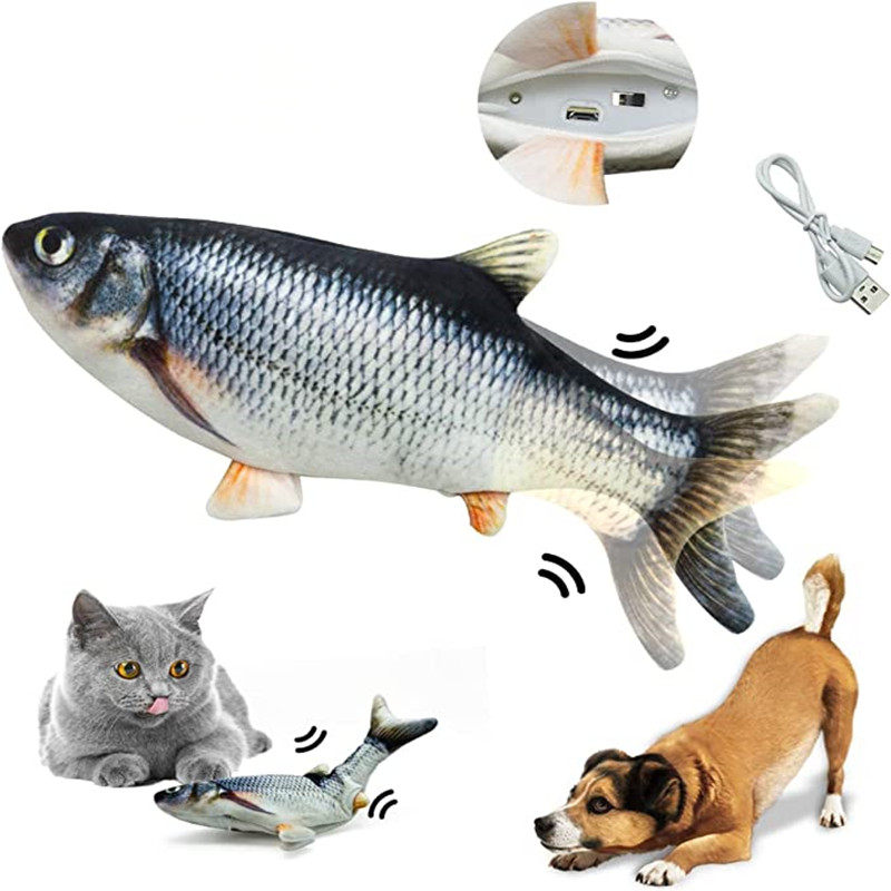 Cat Toys Fish USB Charger Fish - огляд і ціна Electric Floppy Fish Dog Toy