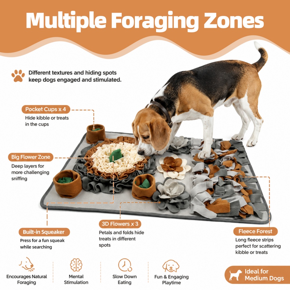 Multi-Layer Food Hiding Design - огляд і ціна Snuffle Mat For Dogs