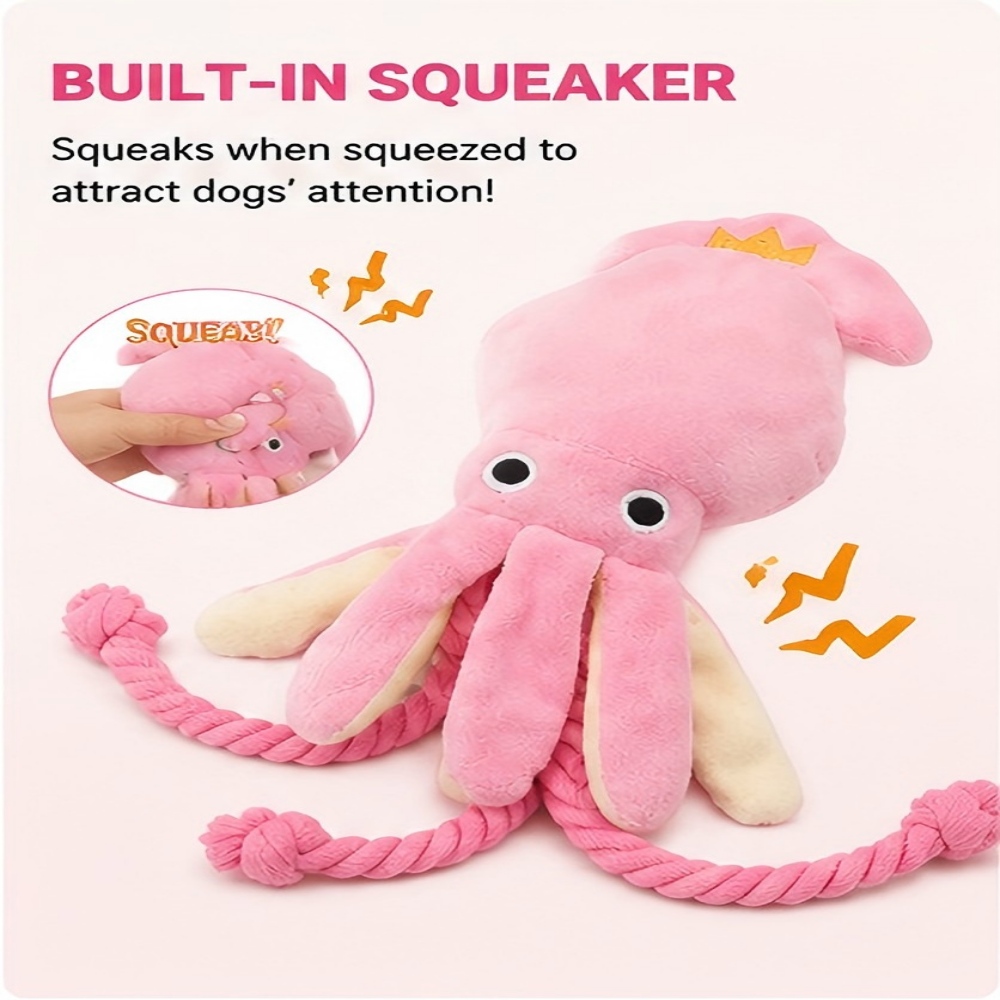 Giant Plush Octopus Dog Chew T - огляд і ціна Dog Rope Toy Aggressive Chewers