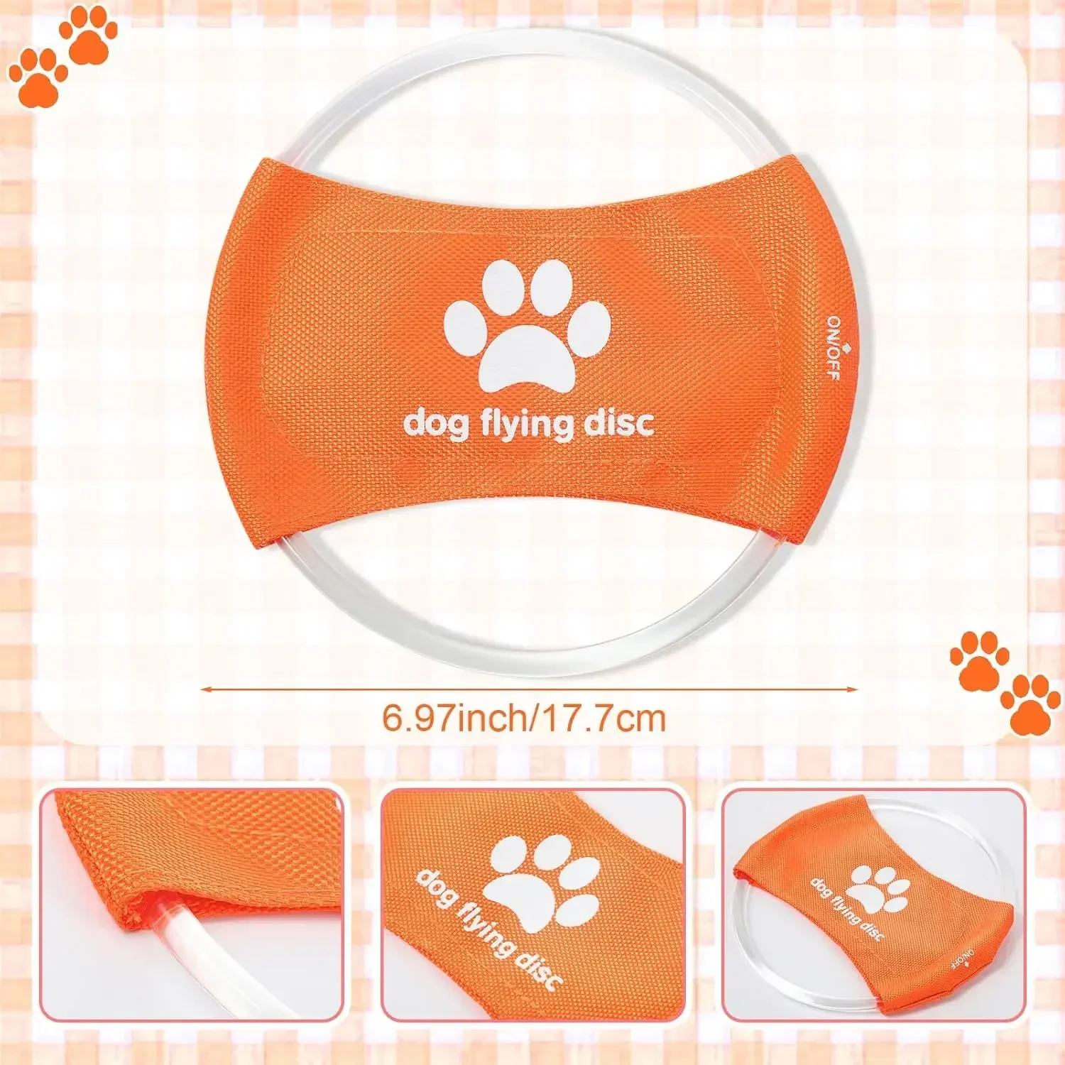 Dog Toy LED Glowing Rechargeab - огляд і ціна Flying Disc Dog Training Toy