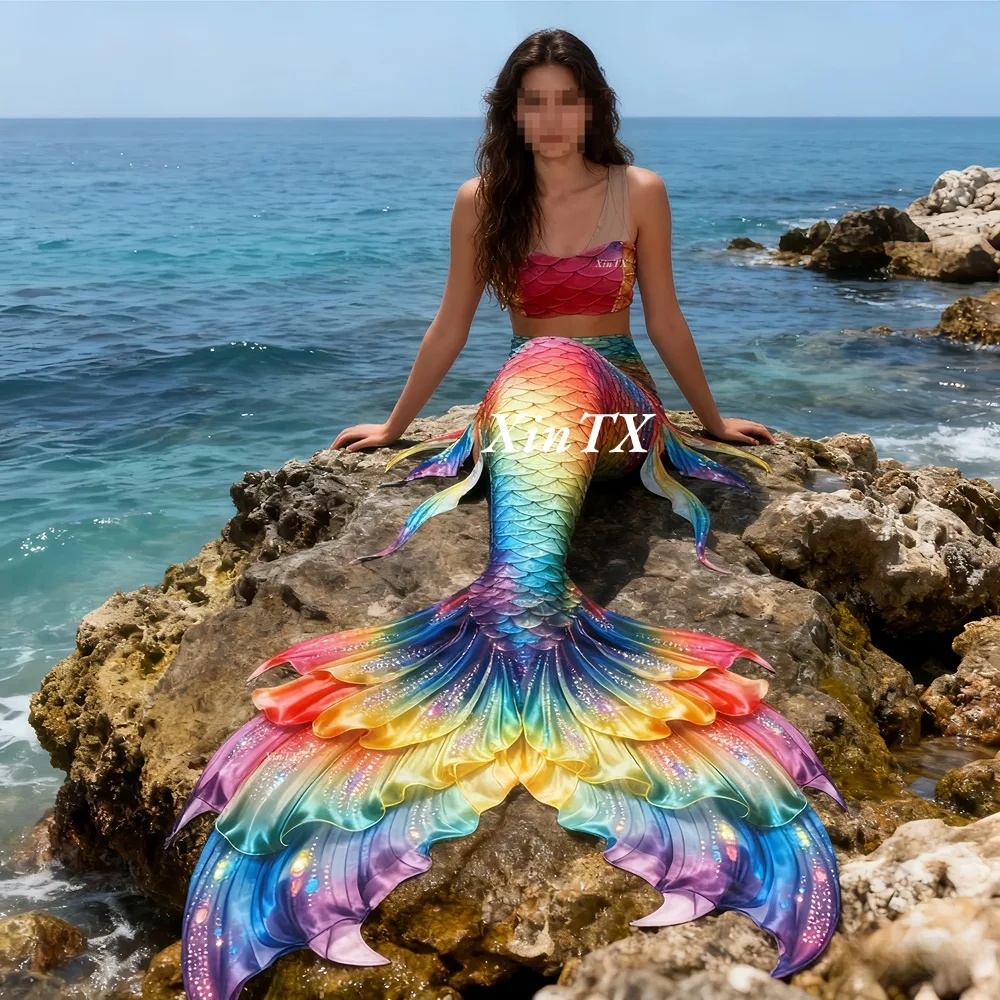 Mermaid tail rainbow-colored l - огляд і ціна Aquarium