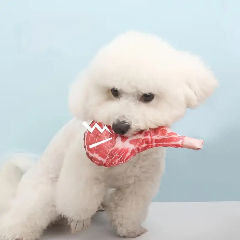 Simulated Steak Squeaky Dog To - огляд і ціна Teeth Cleaning Dog Chew Bone