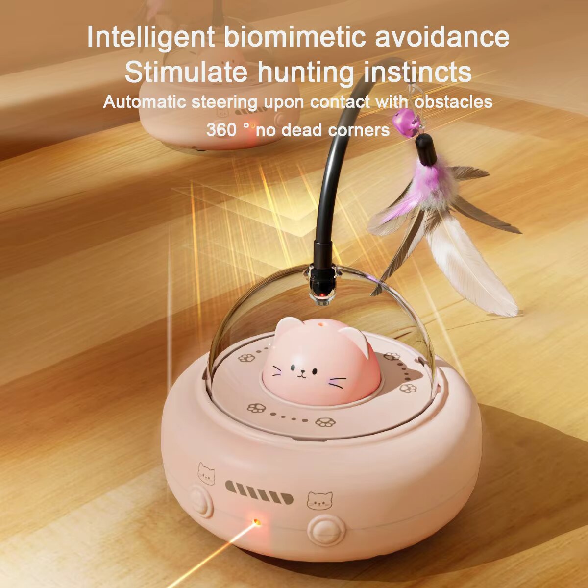3-in-1 Automatic Cat Teaser Ro - огляд і ціна Laser Pointer Cat Toy Automatic