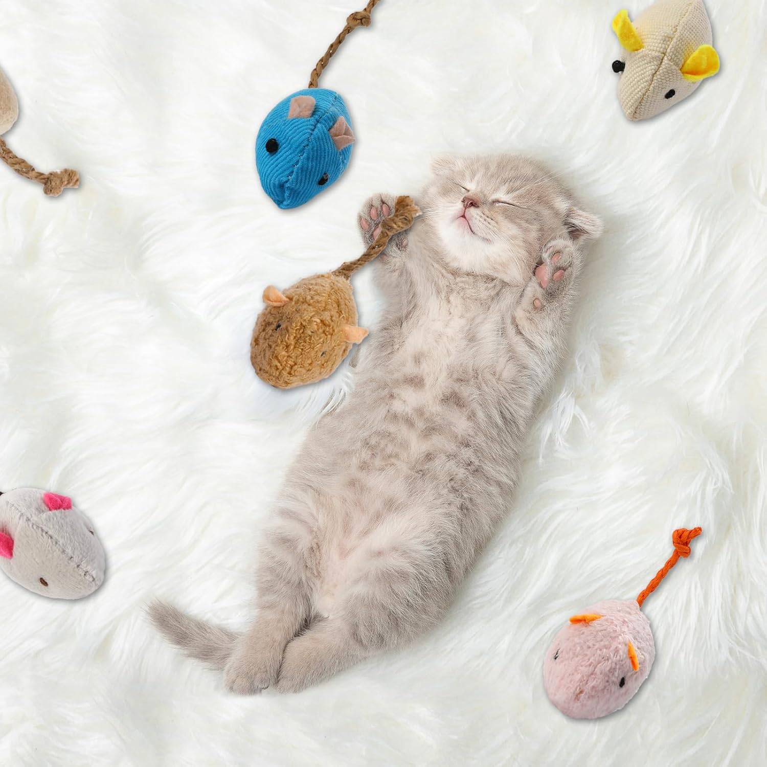 8 Randomly packed interactive  - огляд і ціна Catnip Interactive Plush Mouse