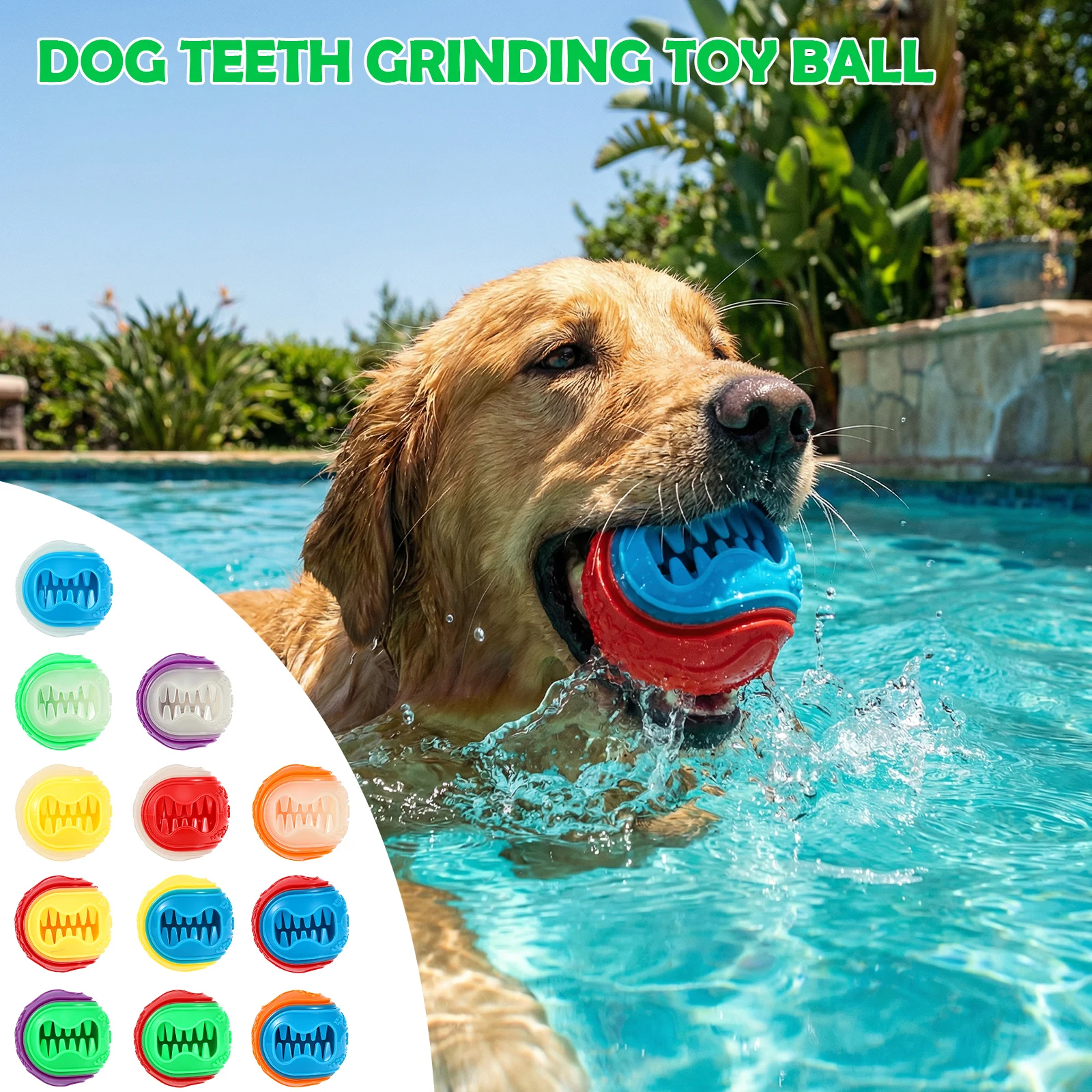 6Pcs Interactive Dog Food Ball - огляд і ціна Rubber Treat Dispensing Dog Toy
