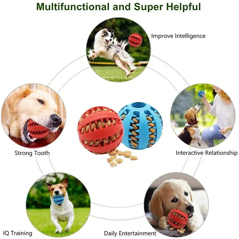 1 Pcs Dog Treat Ball Interacti - огляд і ціна Rubber Treat Dispensing Dog Toy