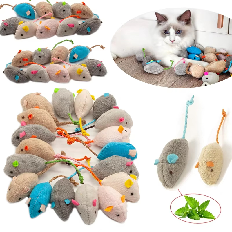 5pcs Rattle Cat Mouse Toys Als - огляд і ціна Catnip Interactive Plush Mouse