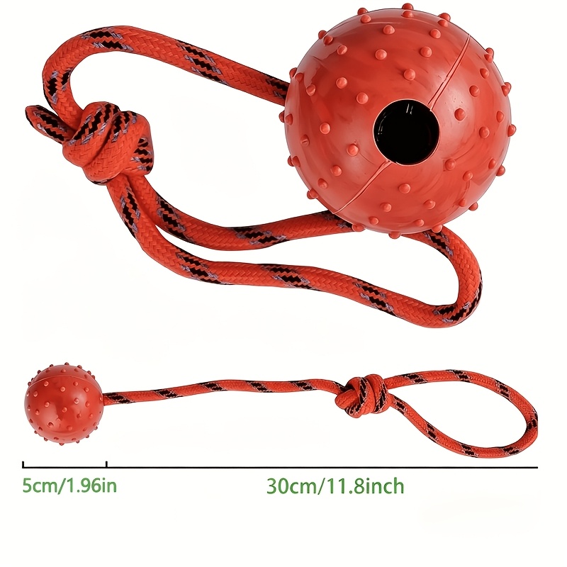 2-Pack Durable Rubber Dog Ball - огляд і ціна Dog Rope Toy Aggressive Chewers