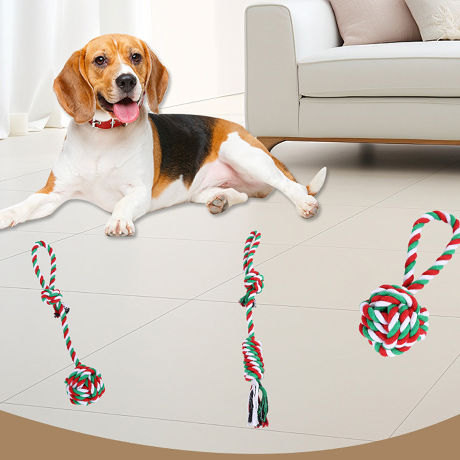 Dog Chew Rope Toys Set Christm - огляд і ціна Dog Rope Toy Aggressive Chewers