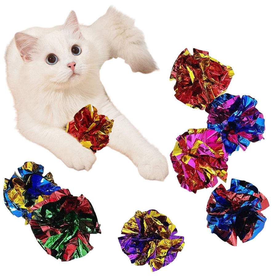 5/10Pcs Crinkle Ball Cat Toys  - огляд і ціна Laser Pointer Cat Toy Automatic