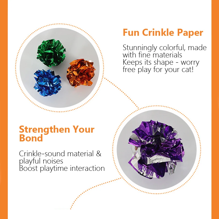 5/10Pcs Crinkle Ball Cat Toys  - огляд і ціна Laser Pointer Cat Toy Automatic